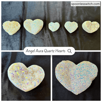 Angel Aura Quartz Hearts