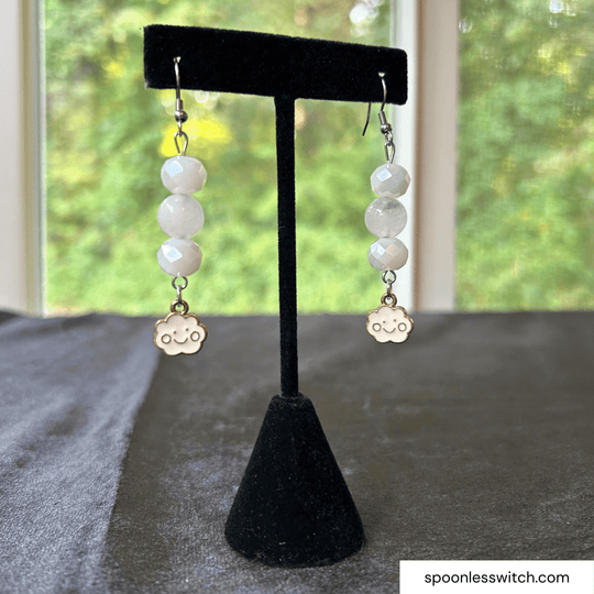 Rose Quartz Cloud Earrings