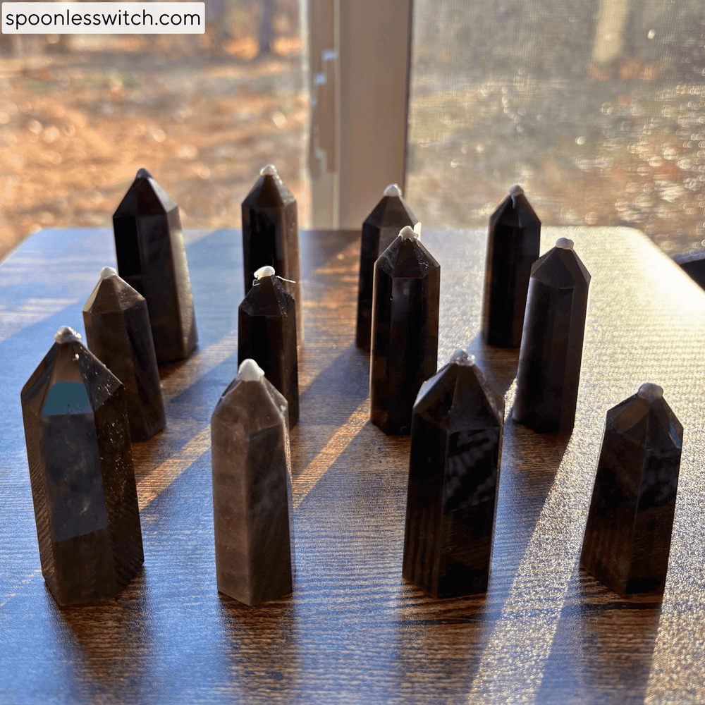 Silver Sheen Obsidian Towers