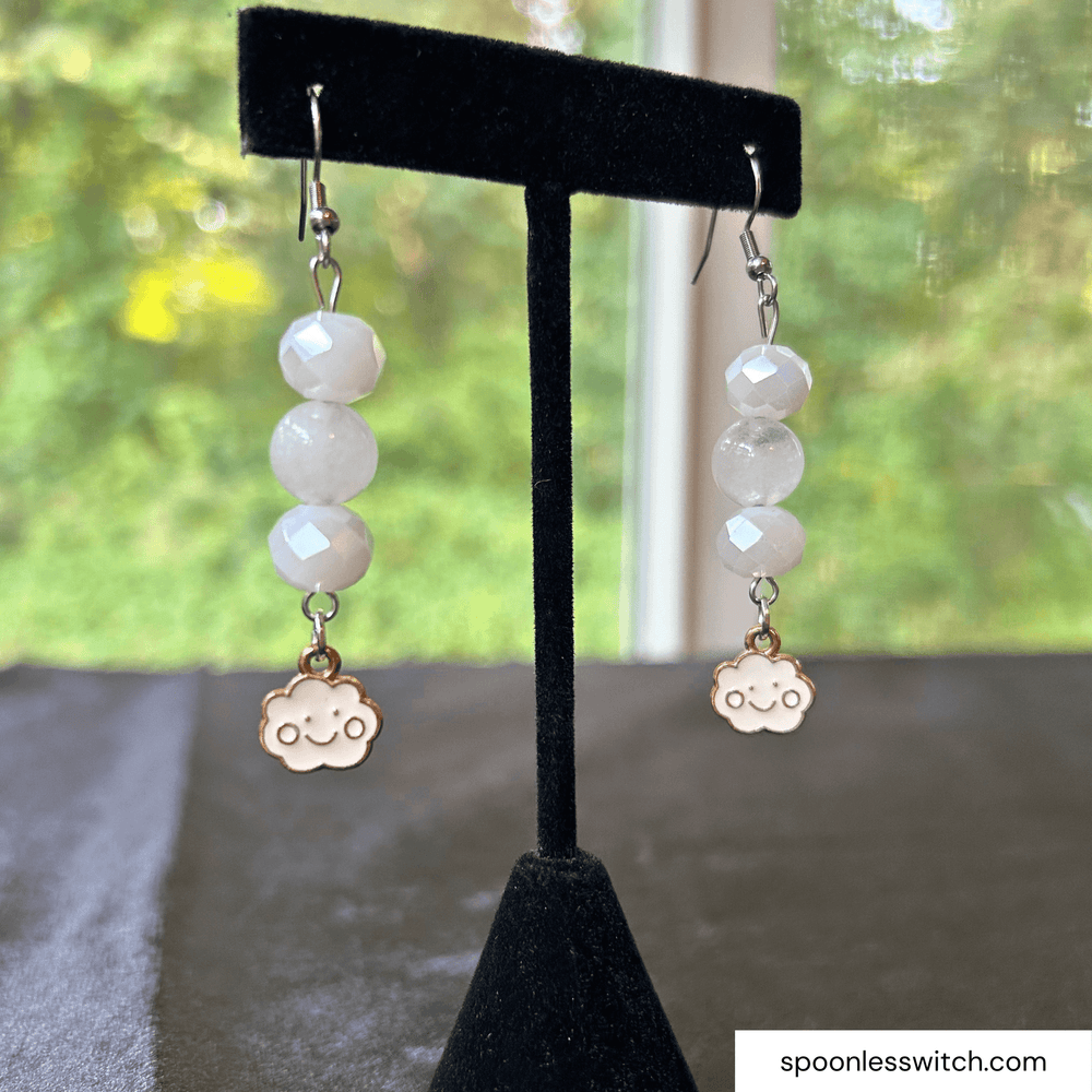 Rose Quartz Cloud Earrings