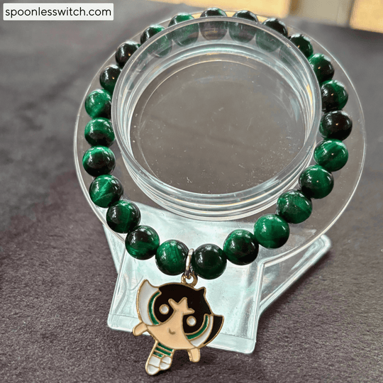 The Powerpuff Girls Jewelry Sets, Buttercup, Green Tiger’s Eye