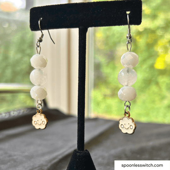 Rose Quartz Cloud Earrings