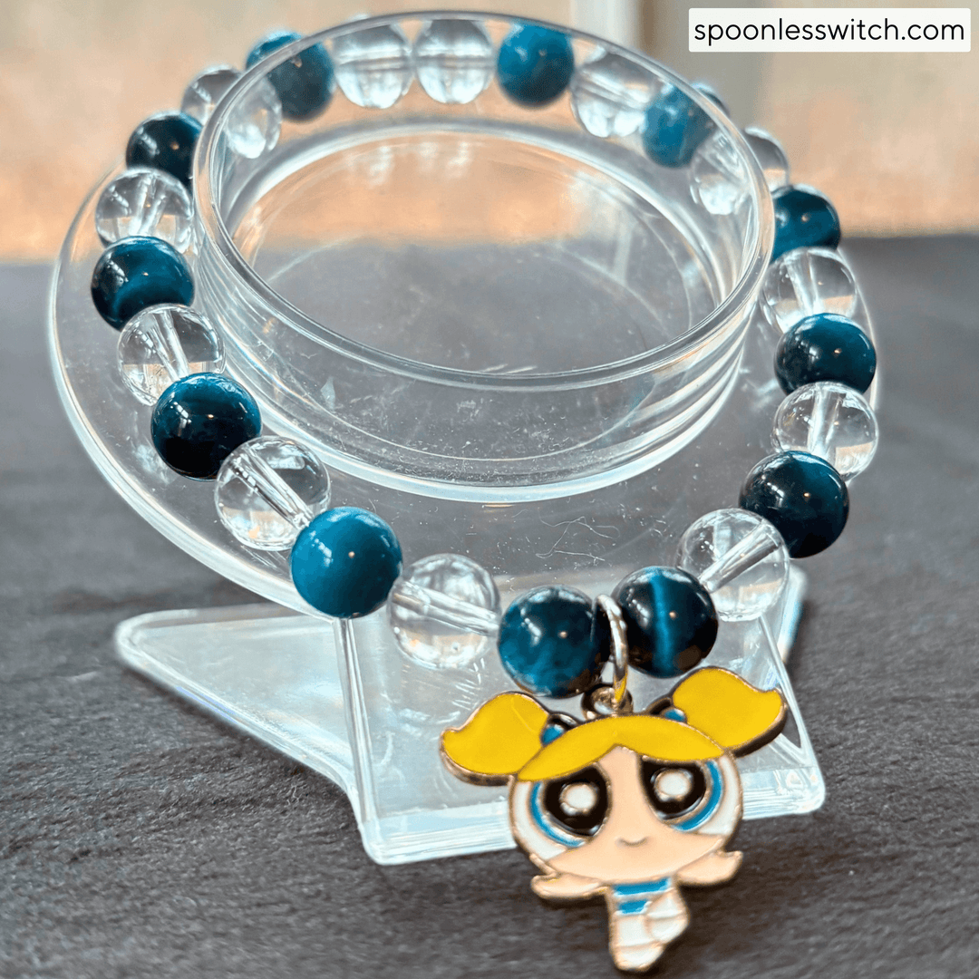 The Powerpuff Girls Jewelry Sets, Bubbles, Galaxy Tiger’s Eye