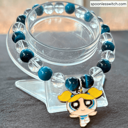 The Powerpuff Girls Jewelry Sets, Bubbles, Galaxy Tiger’s Eye