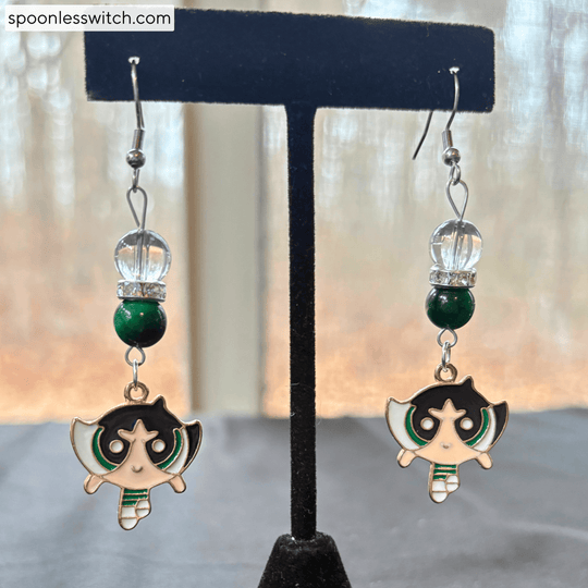 The Powerpuff Girls Jewelry Sets, Buttercup, Green Tiger’s Eye