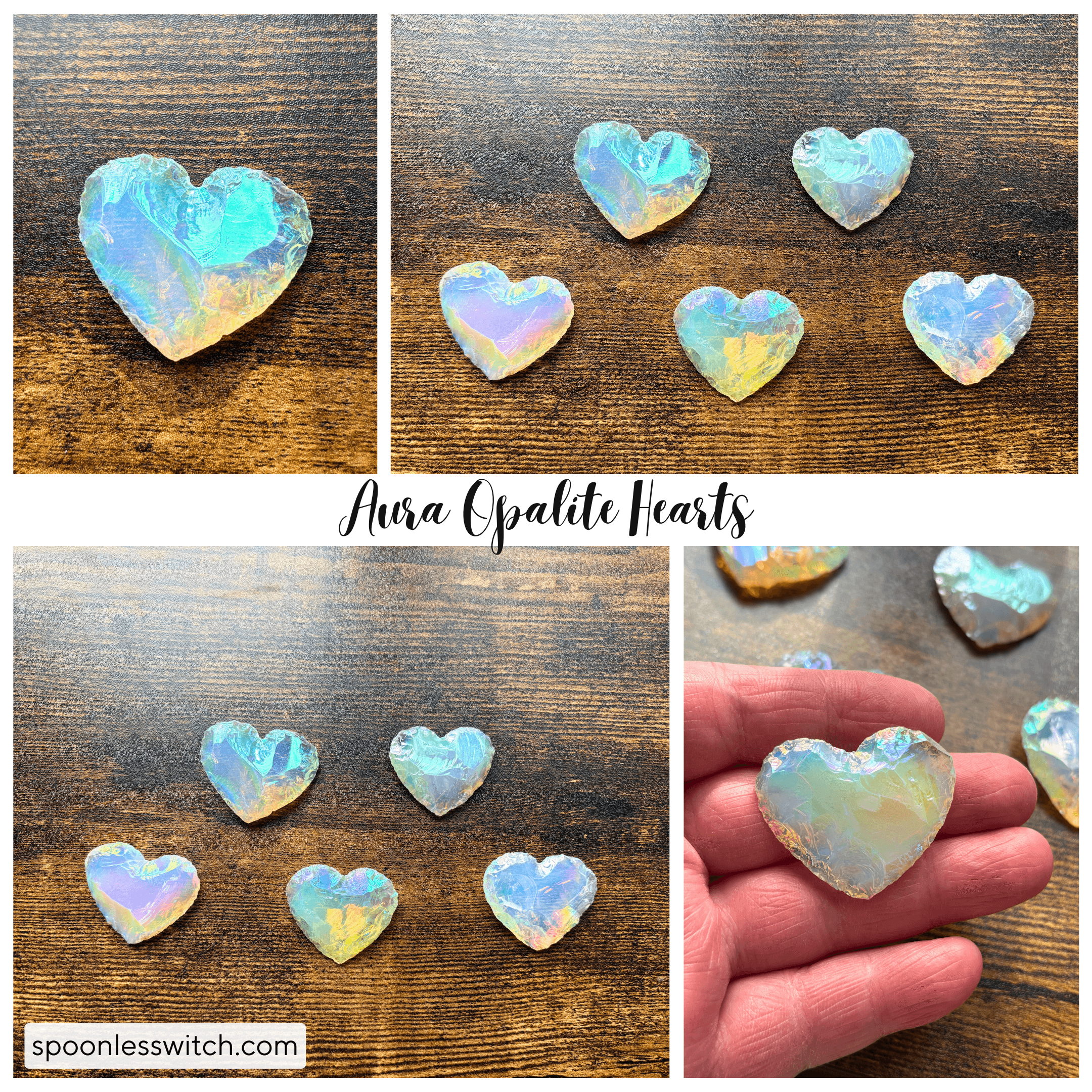 Aura Opalite Hearts