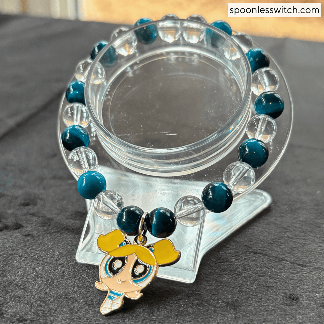 The Powerpuff Girls Jewelry Sets, Bubbles, Galaxy Tiger’s Eye