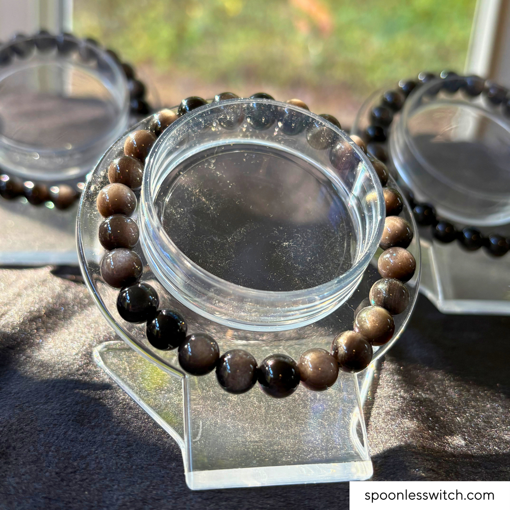 Silver Sheen Obsidian Bracelets