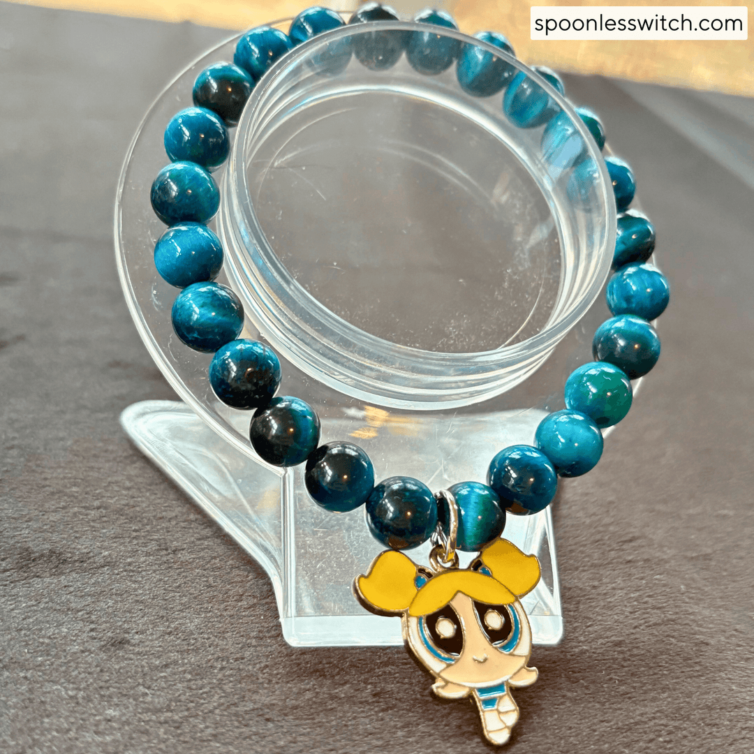 The Powerpuff Girls Jewelry Sets, Bubbles, Galaxy Tiger’s Eye