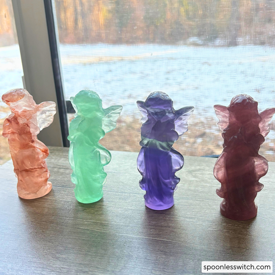 Enchanting Gemstone Angel Statues for Serenity